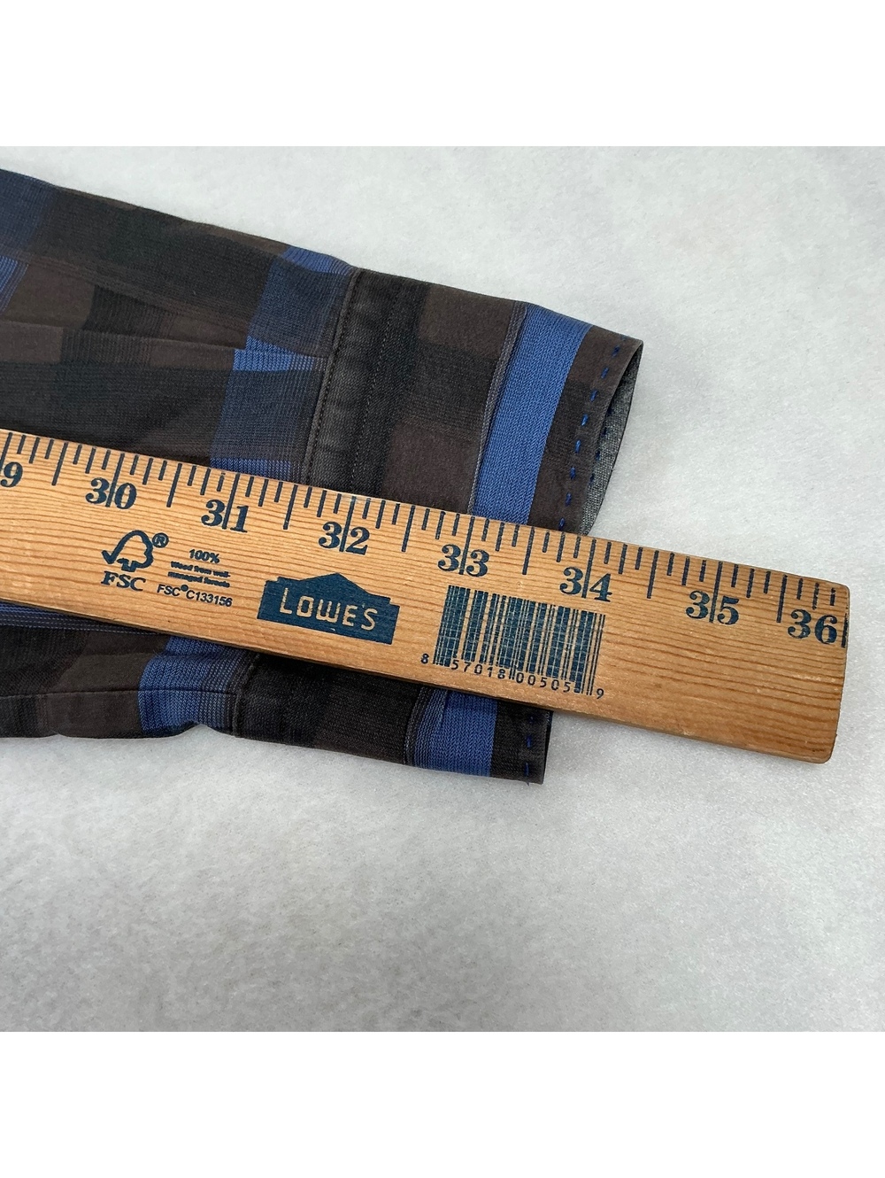 Tommy Bahama Men's Long Sleeve Blue and Brown Plaid Button-Up Shirt 100% Cotton - Picture 12 of 13